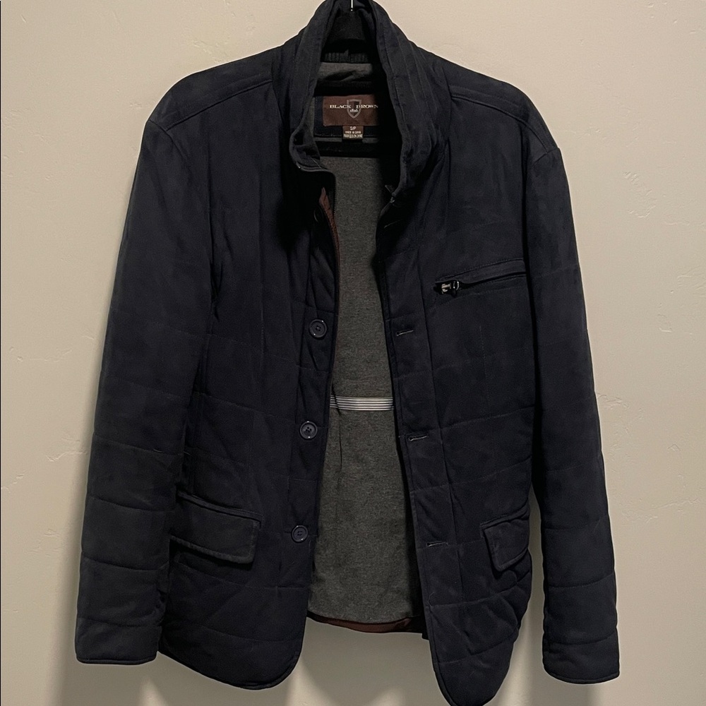 Black Brown 1826 Men's Navy Quilted Jacket